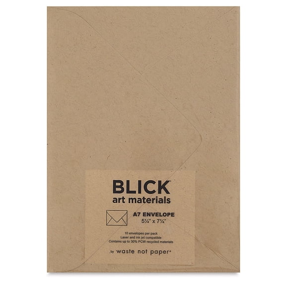 Blick Cards and Envelopes - A7 Envelope, Paper Bag, 5-1/4" x 7-1/4", Pkg of 10