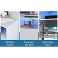 thumbnail image 5 of CoSoTower TV Stand for 32-60 Inch Tv, Modern Television Table Center Media Console with Drawer and LED Lights, Matt Entertainment Center for Living Game Room Bedroom., 5 of 8
