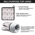 thumbnail image 7 of White Christmas Tree Pattern Kitchen Oven Mitt and Pot Holder Sets 4 Pcs for Baking, Cooking and Grilling, Heat Resistant Up To 392 °F, 7 of 7