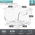 thumbnail image 2 of Sorbus Medium Clear Stackable Square Storage Bins, Open Front Acrylic Pantry Organizer, 8-Pack, 2 of 12