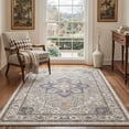 thumbnail image 4 of KUETH 5X7 Vintage Area Rugs Machine Washable Rugs for Living Room, Non Slip Flat Pile Rug with Rubber Backing, Boho Rug for Entryway Bedroom Dining Room Home Office, 4 of 4