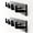 Black, variant on White Coat Rack Wall Mount - 12.5 inch Modern Metal Hook Rail with 4 Right-Angle Hooks, Drill-Mounted Organizer for Coats, Hats, Bags in Entryway, Bathroom, Bedroom (1 Pack)