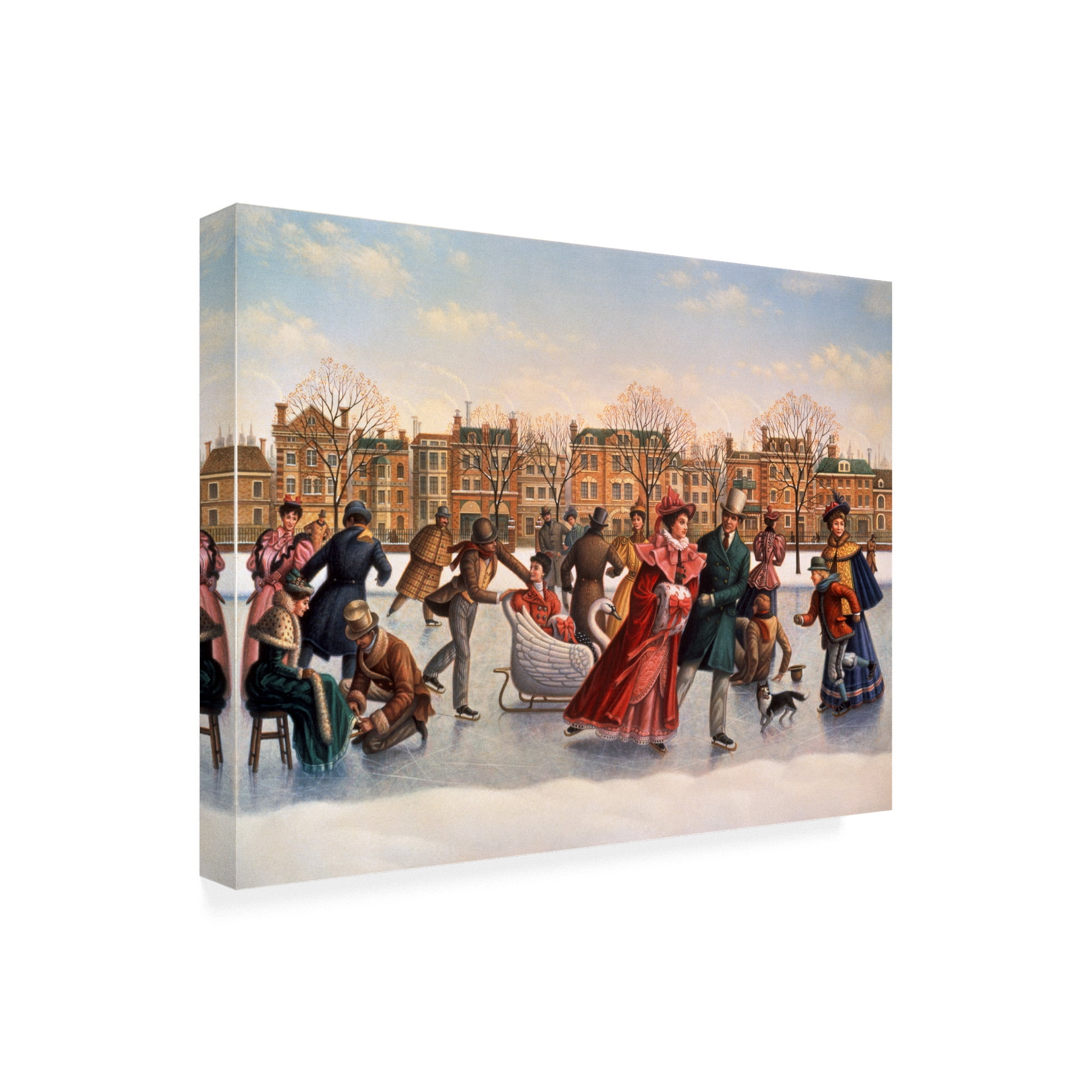 Trademark Fine Art 'Victorian Skaters' Canvas Art by Dan Craig