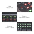 thumbnail image 2 of Amp 4 Channel Audio Mixer Portable Headphone Amp Lightweight Volume Adjustable Knob with 5V Power Interface Headphone Mixer for Guitar TV Mobile phone Recording Studio 4 Channel, 2 of 7