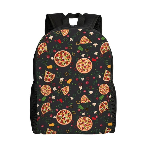 Disketp Pizzas Mushrooms Mochila Unisex de Apertura Lateral Completa, Mochila para Laptop para Escuela, Trabajo y Viajes