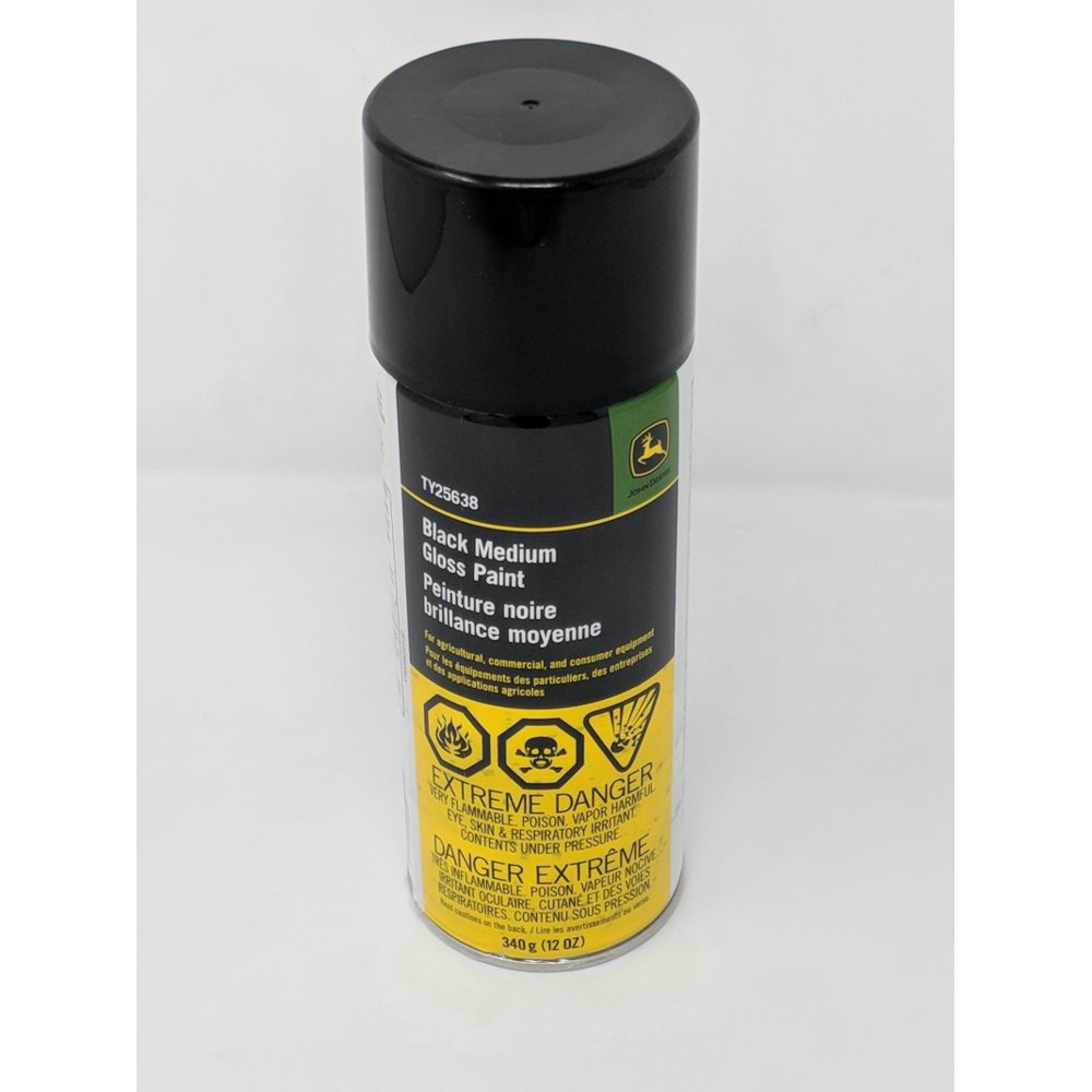 John Deere Medium Gloss Black Paint 12 Oz Aerosol Spray Can TY25638