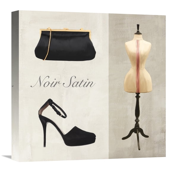 Global Gallery Michelle Clair,'Noir Satin' Stretched Canvas Artwork