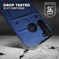 thumbnail image 2 of Zizo Bolt Series for Moto G Stylus (2020) Case with Screen Protector Kickstand Holster Lanyard - Blue & Black, 2 of 6