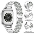 thumbnail image 4 of BRADCET 1/2Pack Bling Stainless Steel Band and Case for Apple Watch Bands 44mm 45mm 40mm 38mm 41mm 42mm Diamond Link Metal Strap Wristbands and Watch Cover Bumper for iWatch Series 8 7 SE 6 5 4 3 2 1, 4 of 16