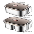 thumbnail image 2 of paramount Boîte à Lunch Portable en Acier Inoxydable Durable Facile à Nettoyer Compartiment Étanche-Divisée Cellule Unique, 2 of 6