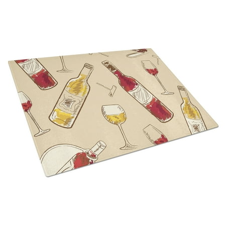 

Caroline s Treasures Red and White Wine Glass Cutting Board Large