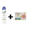 Dove Dry Deodorant Spray 250 ml 48 Hour Protection with Beauty Cream Bar Go Fresh Soap