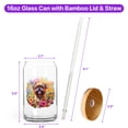 thumbnail image 5 of Welcome Spring Summer Brussels Griffon Portrait Flower Blue Sky 16oz Glass Cup Mug Griff Dog Lover Glass Can with Bamboo Lid and Straw - 12001, 5 of 5