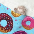 thumbnail image 2 of Pofeuu Donuts Print Puppy Blanket,Dog Blankets,Pet Blanket Cozy Cat Blankets for Indoor Cats, Fuzzy Pet Blanket for Kitten Doggy Dog Blankets-Small, 2 of 8