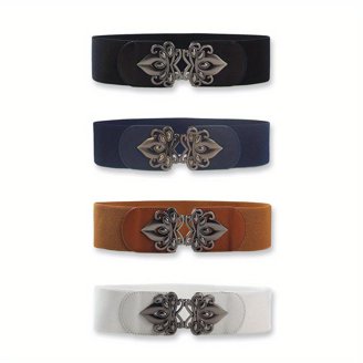 3 Pack Women Wide Elastic Waist Belt, Vintage Dresses  display picture 1