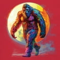 thumbnail image 3 of Full Moon Bigfoot Women's V-Neck T-shirt Hiking Sasquatch Hide and Seek Champion, 3 of 7