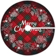 thumbnail image 1 of FMSHPON Christmas Tartan Plaid Xmas Christmas Tree Skirt Stand Mat for Holiday Party Decoration Indoor Outdoor 36 inches, 1 of 6