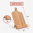 thumbnail image 4 of Chef Pomodoro Support de Livre de Recettes, Support de Livre de Recettes pour Cuisine, Compatible avec Tablettes iPad et Livres de Cuisine, Support de Livre de Cuisine Réglable (Bois d'Acacia), 4 of 5