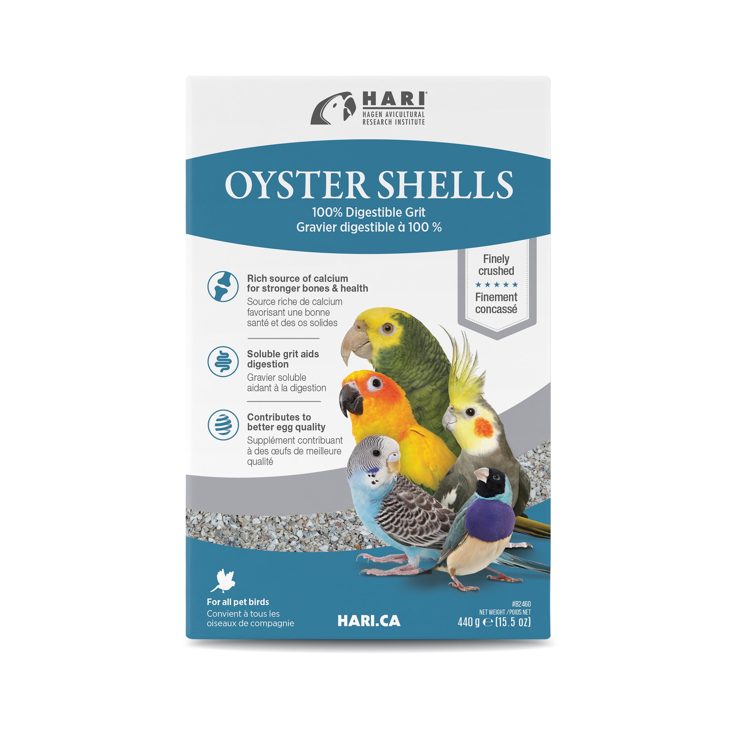 HARI Oyster Shells for Pet Birds, 440g
