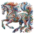 thumbnail image 1 of (XD367) Resina Diamante Con Forma Especial Serie Abstracta Caballo Magnífico Diamante Parcial 30*30 CM (con Vídeo), 1 of 9