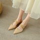 thumbnail image 1 of Square Heels Sandals Genuine Leather Top Quality Women's Shoes Med Heels Fashion Concise Pumps Beautiful Hot Sell Casual Sandals, 1 of 5