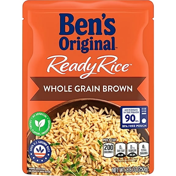 Ben's Original Ready Rice Whole Grain Brown 8.8 oz (Pack of 5)