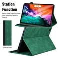 thumbnail image 4 of Dteck Flip Case for iPad Air 13 Inch Case M2 (2024), iPad Pro 12.9 Inch Case 2022/2021/2020/2018, Matte PU Leather Folio Cover with Card Slots Pocket, Stand Business Case,Green, 4 of 6