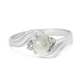 thumbnail image 6 of 10k White Gold Freshwater Cultured Pearl And Diamond Ring, 6 of 8