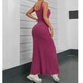 thumbnail image 7 of Uaswgudfs Sleeveless Vertical Stripe Midi Sundress - Summer Dresses for Women 2025 Casual Fitted Dress with Slim Straps & Structured Fit Hot Pink L, 7 of 7