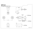 thumbnail image 2 of Kingston Brass Generic Two Handle Tub & Shower Faucet, 2 of 2