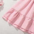 thumbnail image 7 of USNSM Girl's Middle and Older Children Summer Cute Fashion Solid Color Halter Short-Sleeved Temperament Princess Dresses Pink 11 Years, 7 of 7