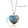 thumbnail image 3 of DPTALR Solar System Galaxy Double Sided Necklace Universe Heart Pendant Necklace, 3 of 5