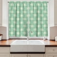 thumbnail image 2 of Ambesonne Mint Kitchen Curtains, Circles Dots Wavy Squares, 55"x39", Almond Green Emerald, 2 of 3