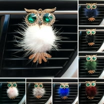 Walbest Car Diffuser Vent Clip, 1 Pack Owl Cute Car Air Freshener,Bling Crystal Car Air Vent Clip Charms Car fresheners for Women, Pink