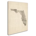 thumbnail image 2 of Trademark Fine Art "Old Sheet Music Map of Florida" Canvas Art by Michael Tompsett, 2 of 3