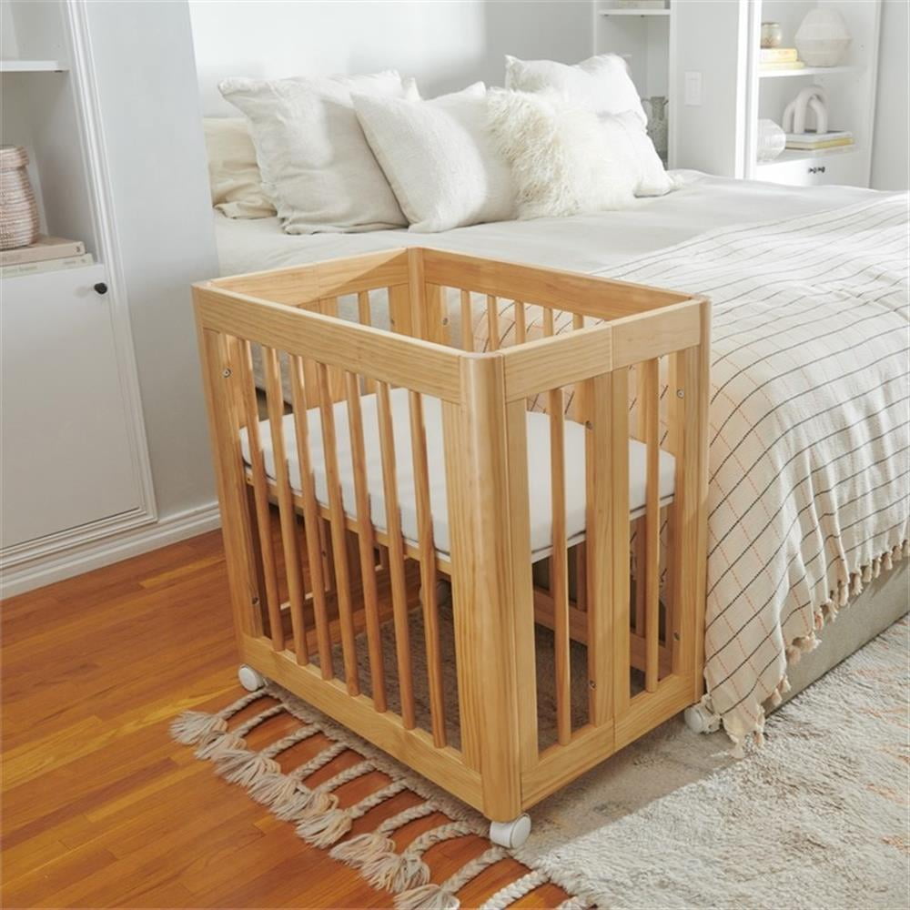 Pemberly Row 18x28" Modern Organic Cotton Bassinet Sheet in Plain White