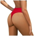 thumbnail image 1 of Women Swim Briefs Plus Size High Waist Ruched Bottom Full Coverage Quick Drying Beach Wear, 1 of 6