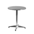 thumbnail image 5 of Flash Furniture 23.5'' Round Aluminum Indoor-Outdoor Table Set with 2 Slat Back Chairs, 5 of 6
