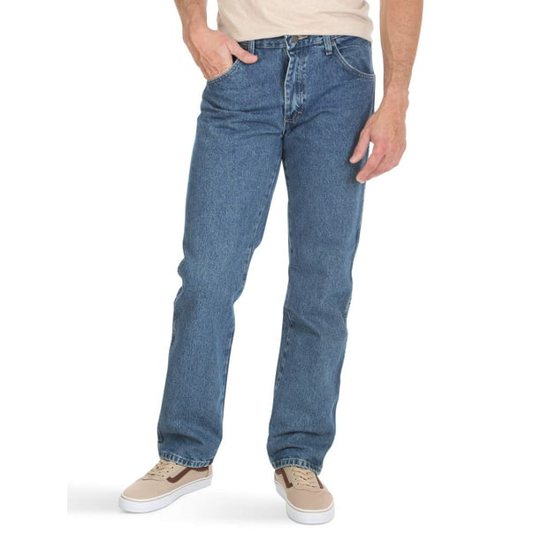 Wrangler - Wrangler Mens 40x29 Regular-Fit Straight Leg Flex Jeans ...