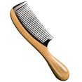 thumbnail image 1 of Peine de pelo extra largo hecho a mano, sándalo verde natural con cuerno de búfalo de dientes finos, peine desenredante de madera con aroma a sándalo antiestático (peines de dientes finos) ER, 1 of 4