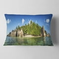 thumbnail image 2 of Designart Anse Lazio Beach Seychelles Panorama - Seashore Throw Pillow - 12x20, 2 of 5