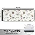 thumbnail image 5 of Kitchen Rugs Sets Of 2,White Highland Cow Flower Pattern Anti Fatigue Kitchen Mat Rugs Non Slip Washable,Decorative Kitchen Floor Mats for Kitchen,Sink,Laundry,17"x47"+17"x47", 5 of 5