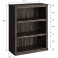 thumbnail image 2 of 39.9-pulgada de altura 3 niveles de madera estilo rural estante de libros con almacenamiento para oficina en casa, sala de estar, y dormitorio, 2 of 7