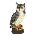 thumbnail image 1 of Statue de Hibou en Résine Sculpture d'Oiseau pour Jardin Extérieur (Gris), 1 of 7