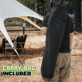 thumbnail image 5 of Magshion Outdoor Camping Chair with Cooler Bag & Cup Holder, Folding Lawn Chair with Adjustable Height & Angle, Collapsible Padded Arm Chair with Carry Bag, Black, 5 of 10