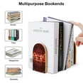 thumbnail image 3 of Rock Tool Band Music Bookends Wood Book Divider Decor Shelves Non-Skid Book Stand 2 Pieces For Classroom Dormitory Bookshelf Office Home, 3 of 7