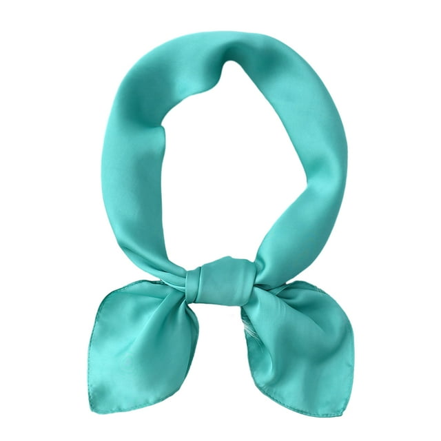 Bufanda de pelo Sonducket versátil para mujer accesorio simple bufandas para el cuello verde oscuro 70*70CM