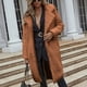 thumbnail image 2 of Chaquetas para mujer, abrigo cálido de piel sintética para mujer, chaqueta de invierno con cuello vuelto sólido, prendas de vestir exteriores Odeerbi ODB-3, 2 of 7