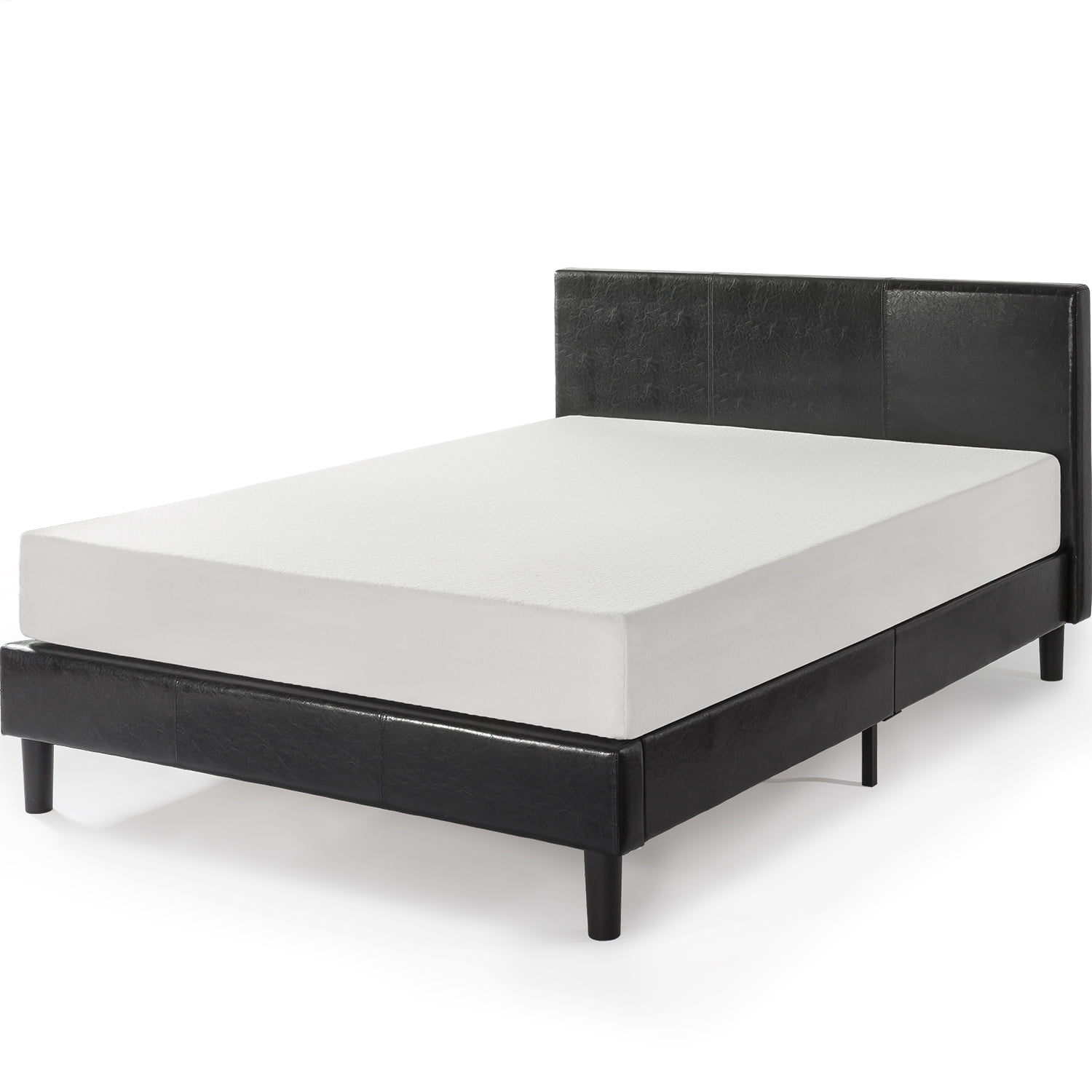 Zinus Jade 44" Faux Leather Upholstered Platform Bed, King