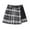Black, variant on Women's Gothic Plaid Skirt Patchwork Button High Waisted A-Line Pleated Mini Skirts for Teen Girls Black S
